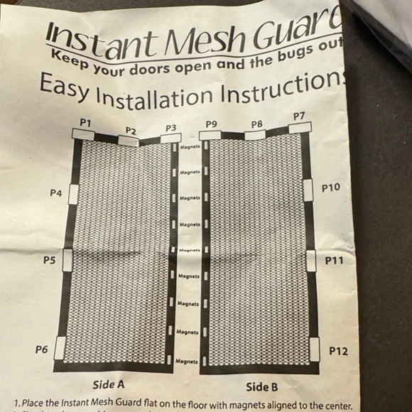 Black Mesh Door Screen - Picture 5 of 6